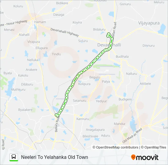 298-ME YHK-NLR Bus Line Map
