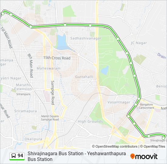 94 bus Line Map