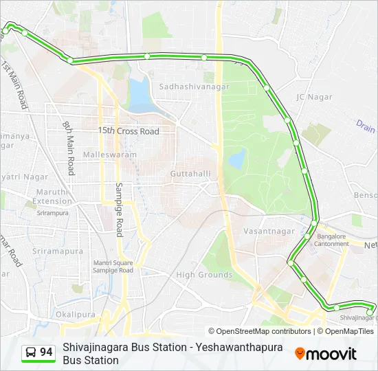 94 Bus Line Map