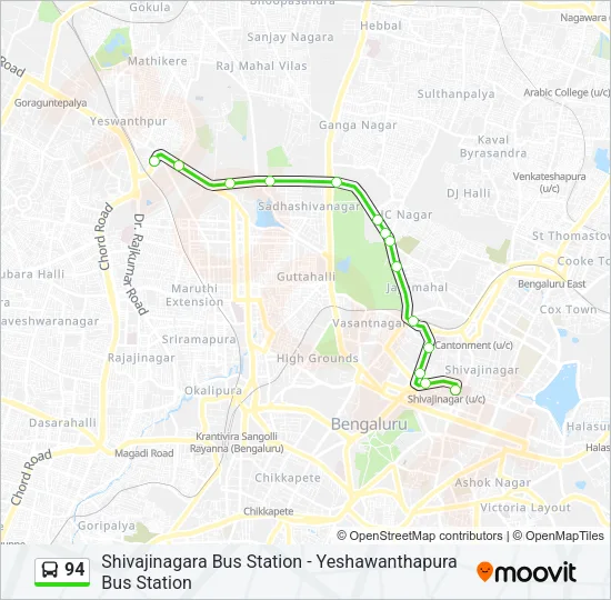 94 Bus Line Map
