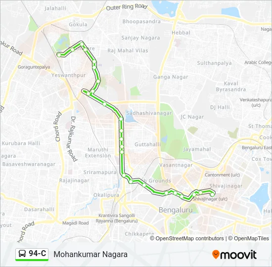 94-C Bus Line Map