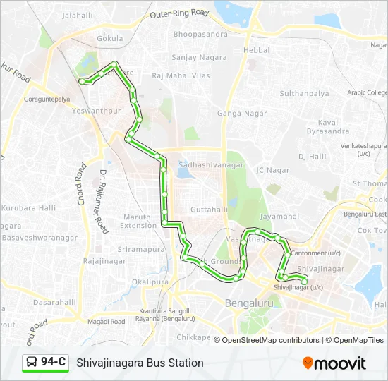 94-C Bus Line Map
