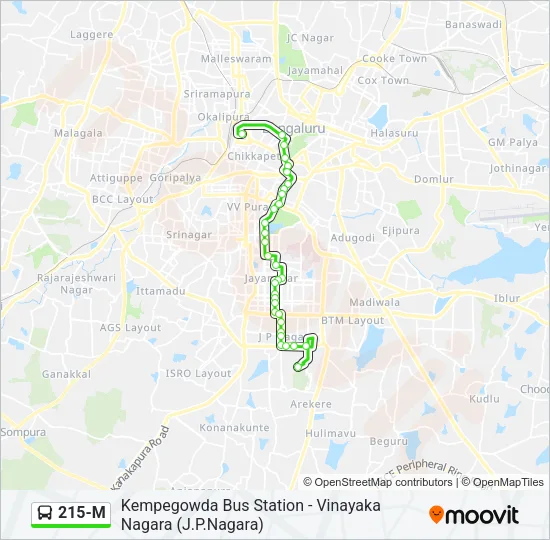 215-M Bus Line Map