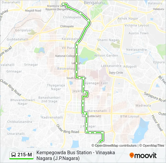 215-M Bus Line Map