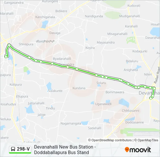 298-V Bus Line Map