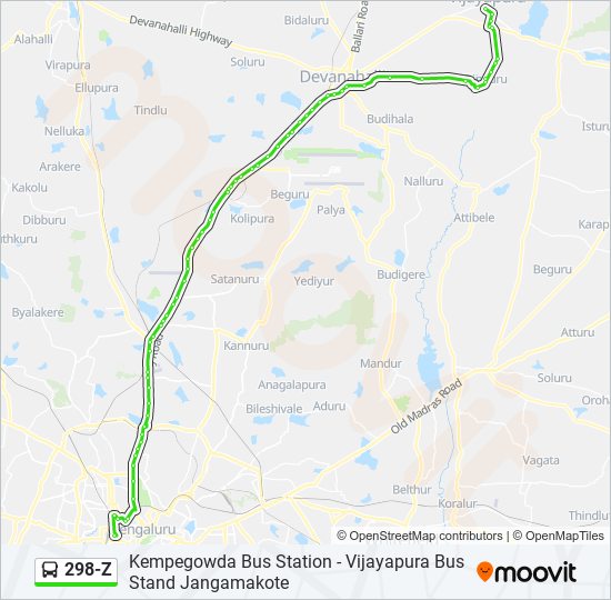 298-Z bus Line Map