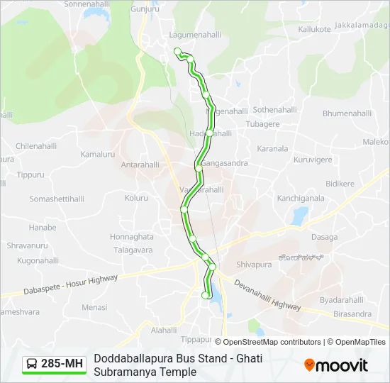 285-MH Bus Line Map