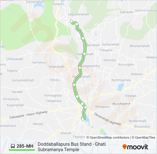 285mh Route: Schedules, Stops & Maps - Ghati Subramanya Temple (Updated)