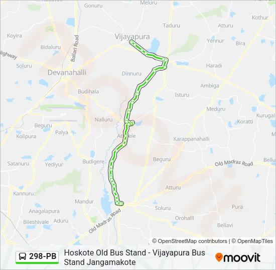 298-PB Bus Line Map