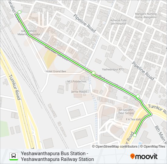 90E YBS-YRS Bus Line Map
