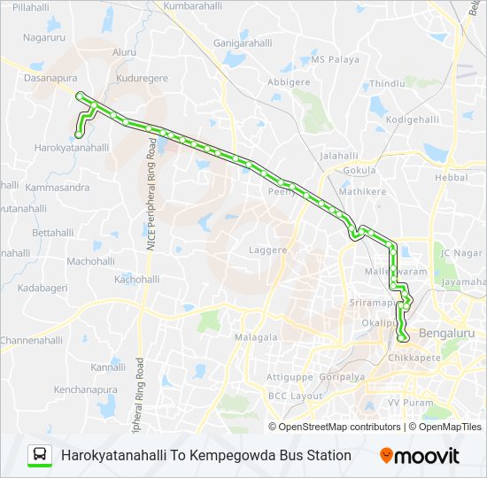 257-A HKH-KBS Bus Line Map