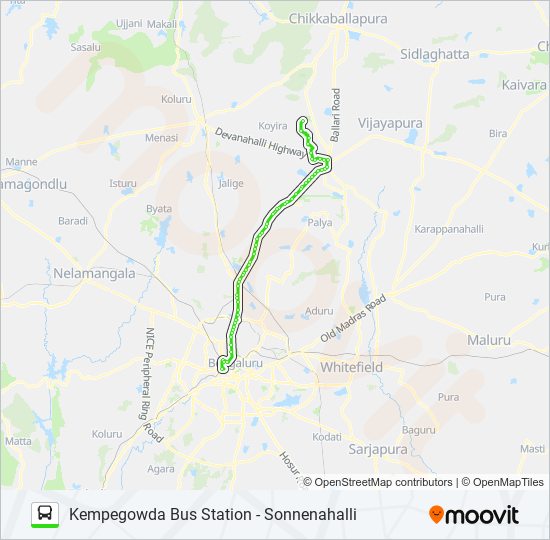 298-MG KBS-SNH bus Line Map