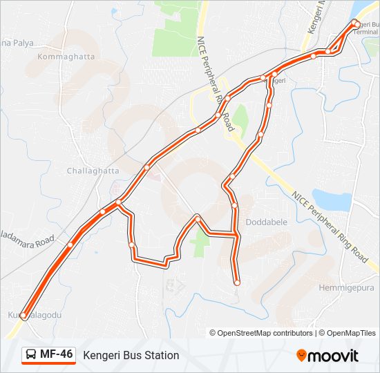 MF-46 Bus Line Map