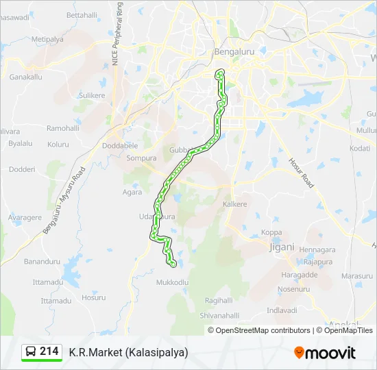 214 Bus Line Map