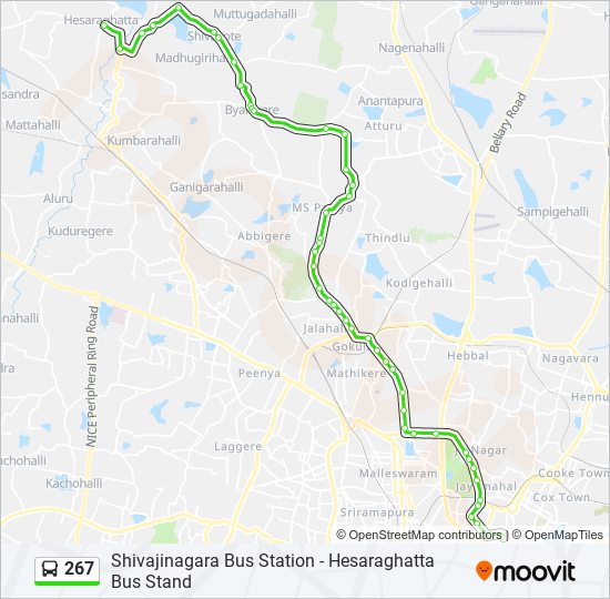 267 Route: Schedules, Stops & Maps - Hesaraghatta Bus Stand (Updated)