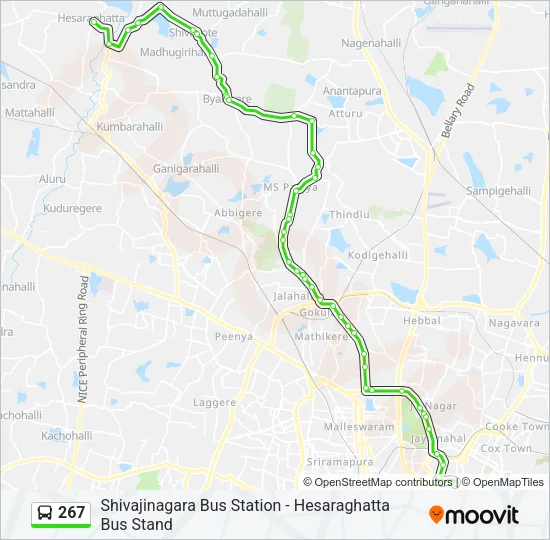 267 Bus Line Map
