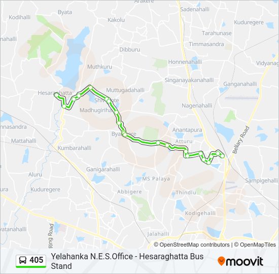 405 Bus Line Map