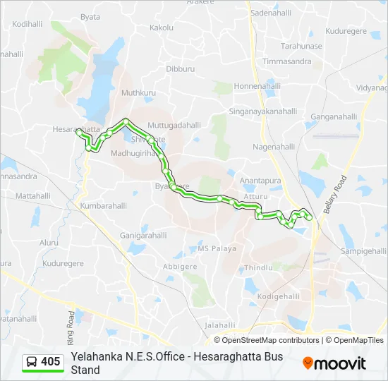 405 Bus Line Map