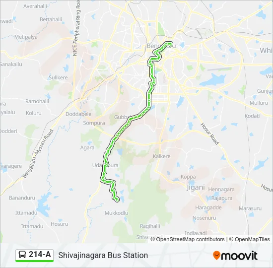 214-A Bus Line Map
