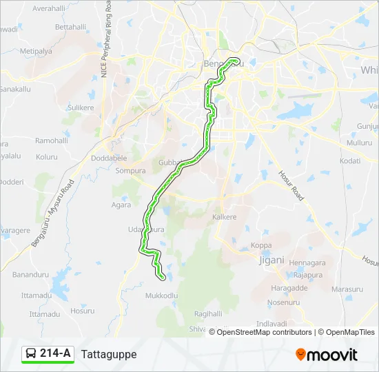 214-A Bus Line Map