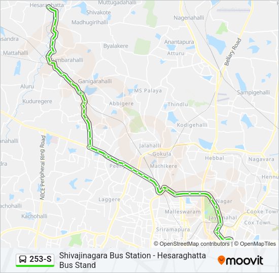 253-S Bus Line Map