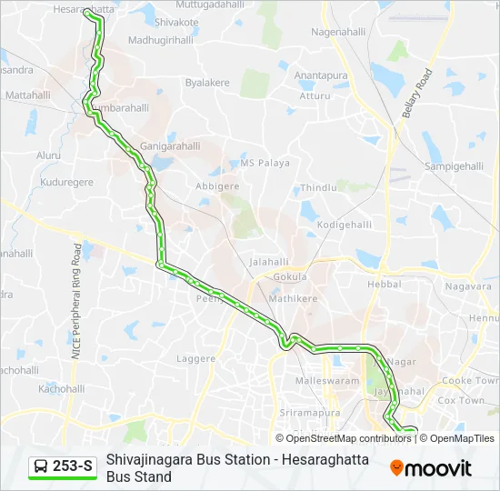 253-S Bus Line Map