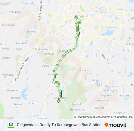 214-B KBS-GGD Bus Line Map