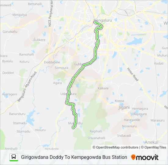 214-B KBS-GGD Bus Line Map