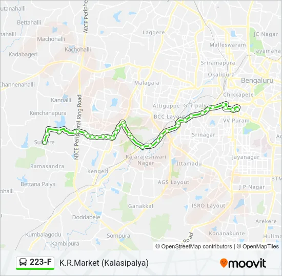223-F Bus Line Map