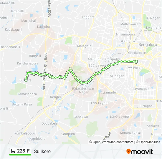223-F Bus Line Map