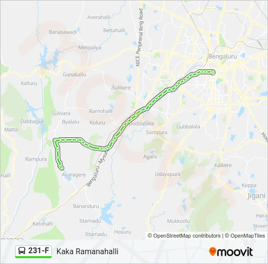 231-F Bus Line Map