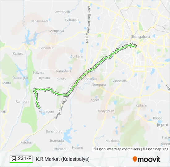 231-F Bus Line Map