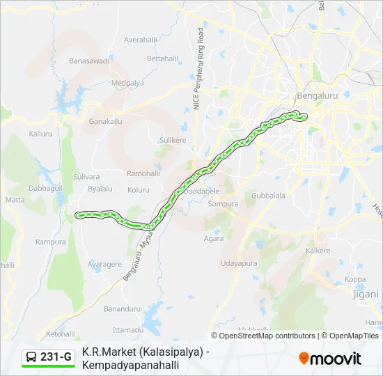 231-G Bus Line Map