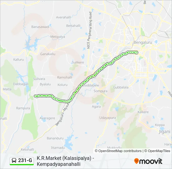 231-G Bus Line Map