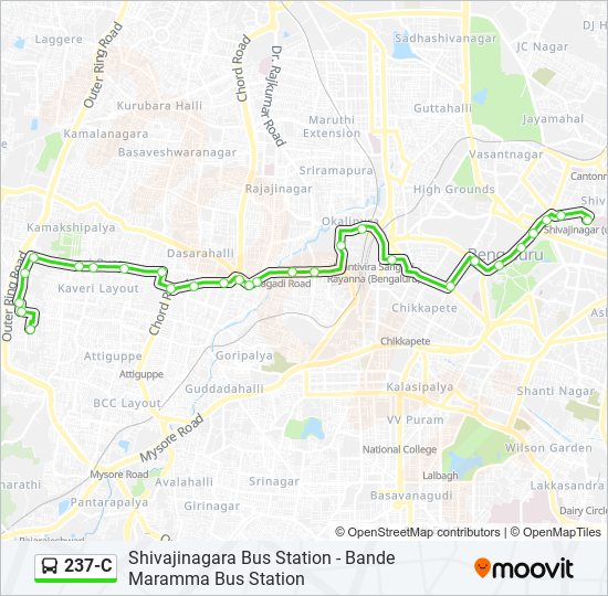 237-C bus Line Map