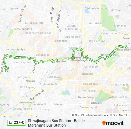 237-C Bus Line Map