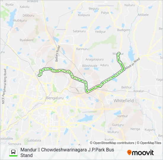 500-Q MDR-CJP Bus Line Map