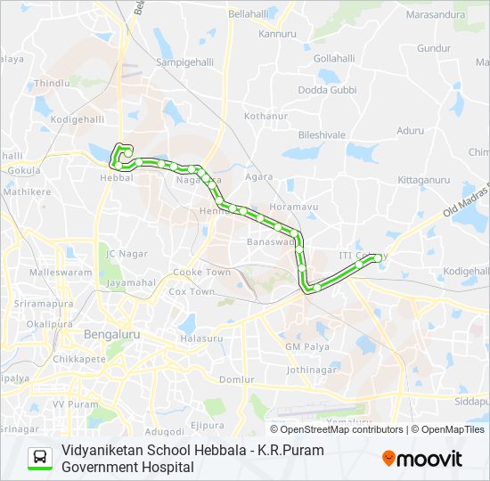 500-Q VNS-TNF-KRPGH bus Line Map