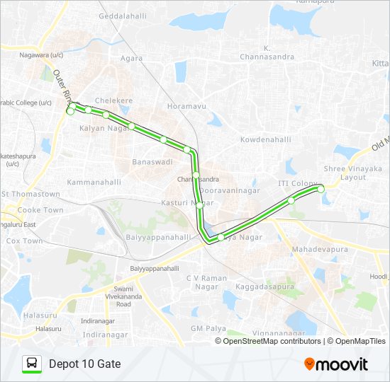 500-Q D10G-TNF-KRPGH bus Line Map