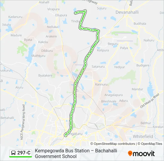 297-C Bus Line Map