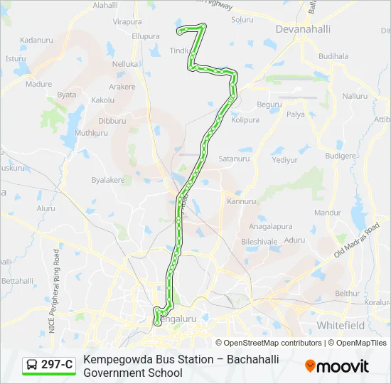297-C Bus Line Map