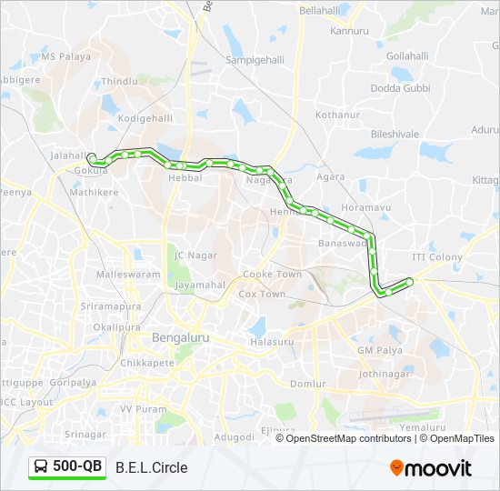 500-QB bus Line Map