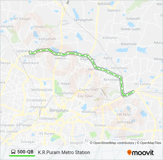 500-QB Bus Line Map