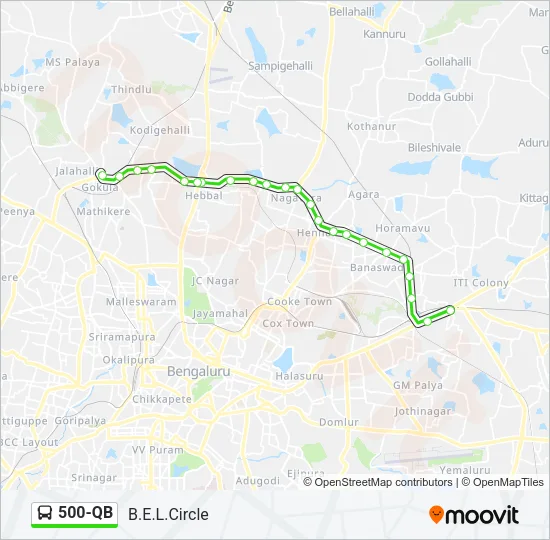500-QB Bus Line Map