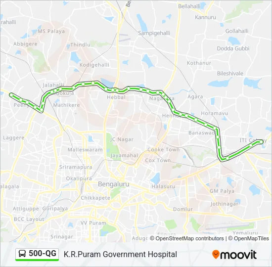 500-QG Bus Line Map