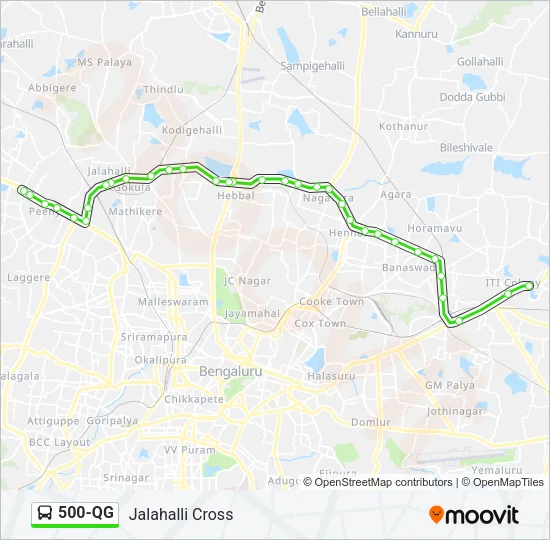 500-QG Bus Line Map