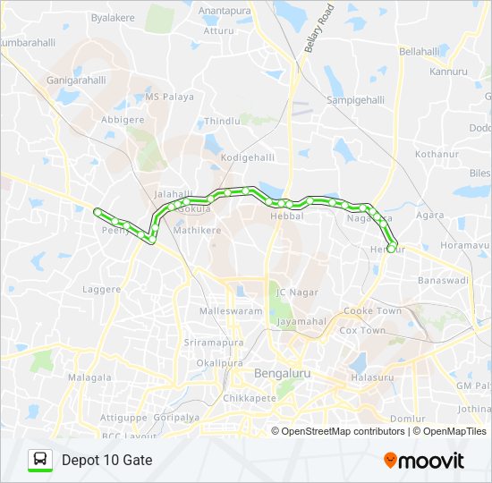 500-QG D10G-JHC Bus Line Map