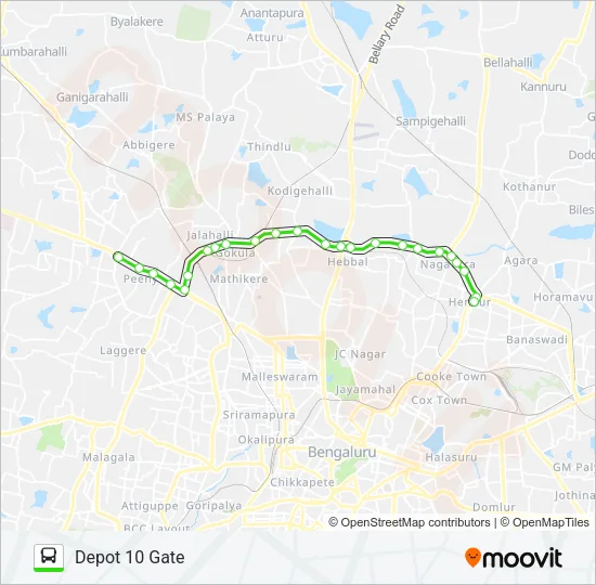 500-QG D10G-JHC Bus Line Map