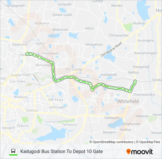 500-QK D10G-KDG Bus Line Map