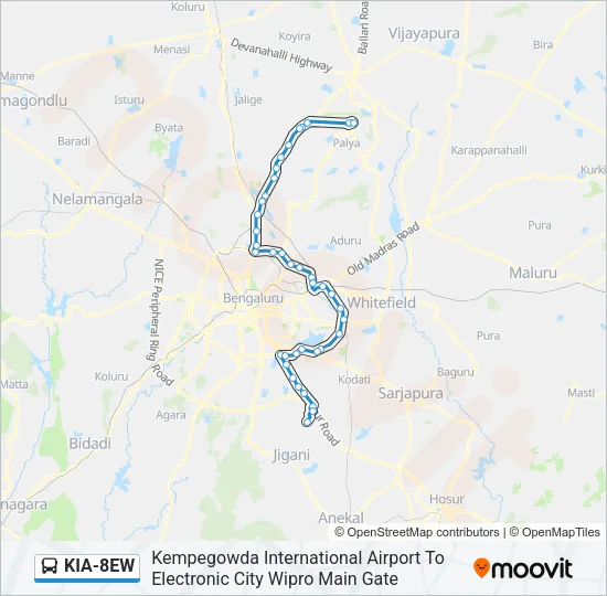 KIA-8EW Bus Line Map